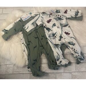 *NEW* Qty 4 Carters Just One You Baby Boys Dinosaur Sleeper Zippies